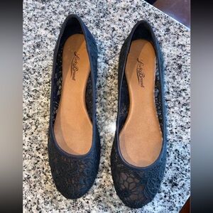 Lucky Brand Black Lace Flats